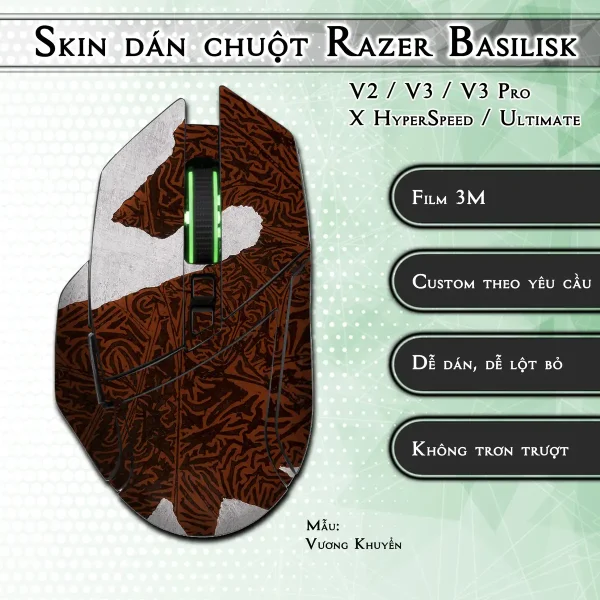 Skin dán chuột Razer Basilisk mẫu Vương Khuyển