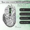 Skin dán chuột Razer Basilisk mẫu X-cross đen trắng Skin dán chuột Razer Basilisk mẫu X-cross đen trắng