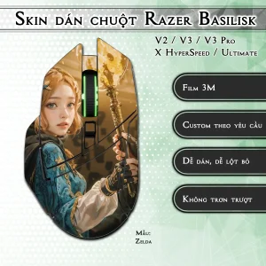 Skin dán chuột Razer Basilisk mẫu Zelda