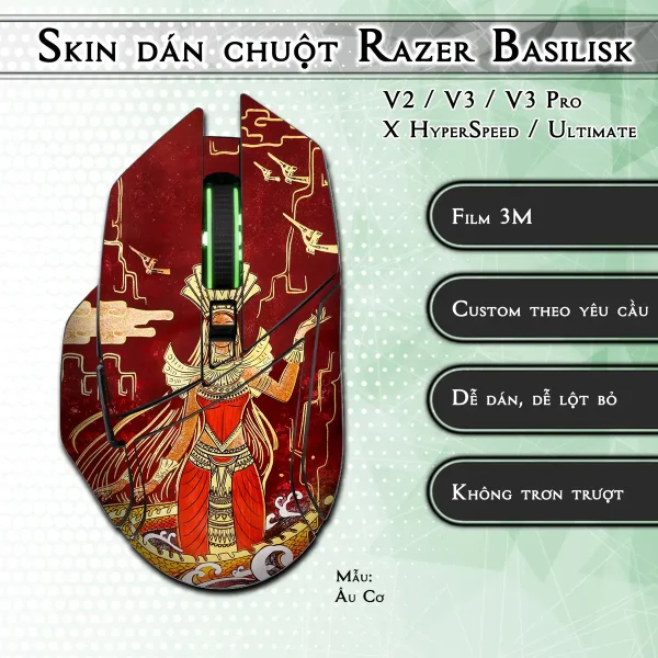 Skin dán chuột Razer Basilisk mẫu Âu Cơ