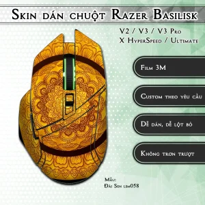 Skin dán chuột Razer Basilisk mẫu Đài Sen lsm058