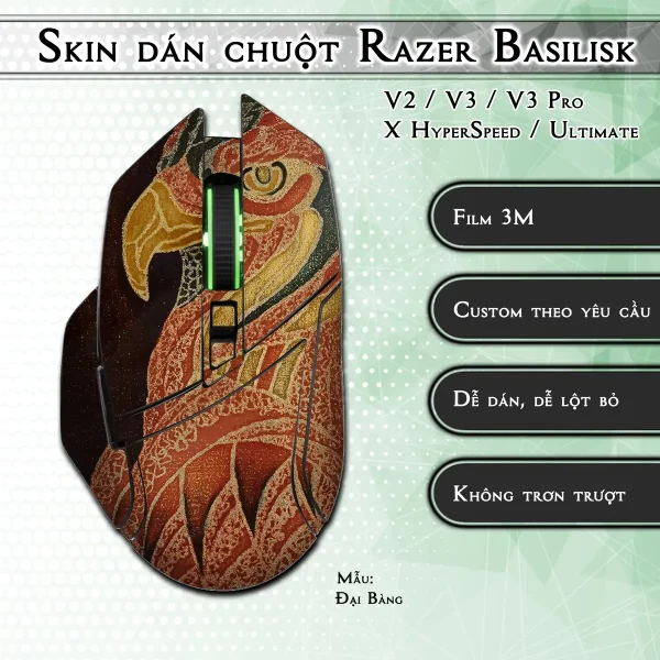 Skin dán chuột Razer Basilisk mẫu Đại Bàng