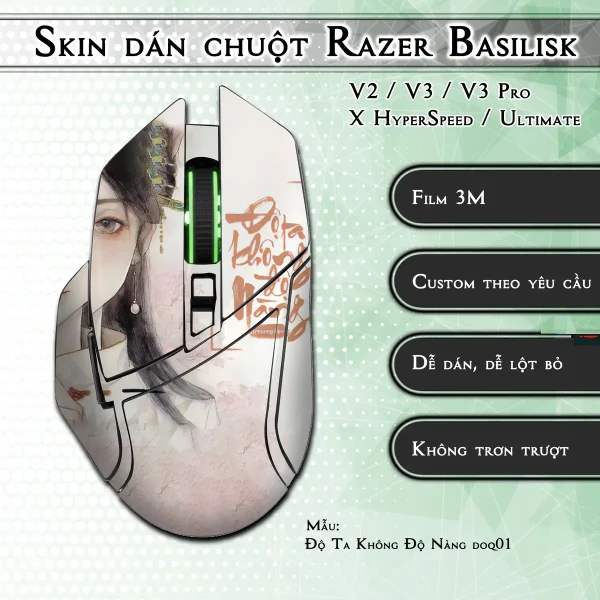 Skin dán chuột Razer Basilisk mẫu Độ Ta Không Độ Nàng doq01
