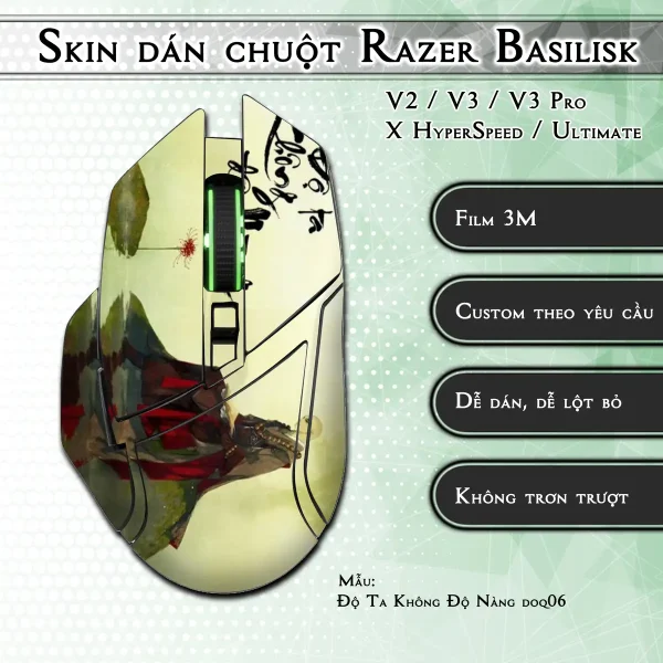 Skin dán chuột Razer Basilisk mẫu Độ Ta Không Độ Nàng doq06