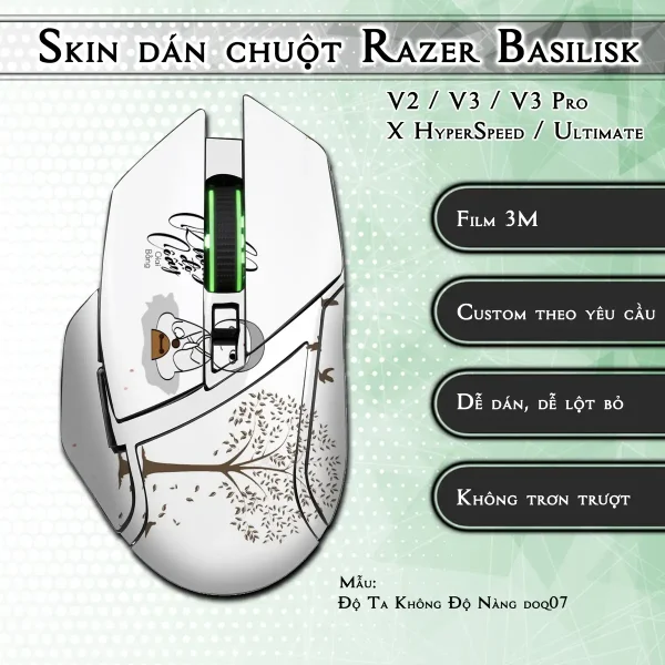 Skin dán chuột Razer Basilisk mẫu Độ Ta Không Độ Nàng doq07