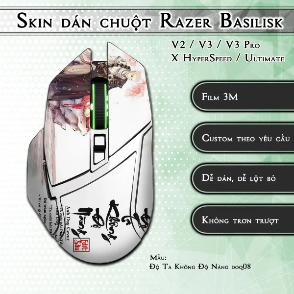 Skin dán chuột Razer Basilisk mẫu Độ Ta Không Độ Nàng doq08