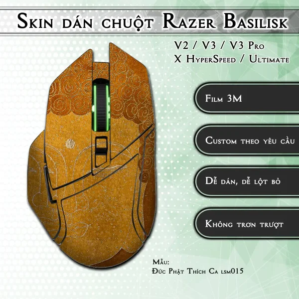 Skin dán chuột Razer Basilisk mẫu Đức Phật Thích Ca lsm015