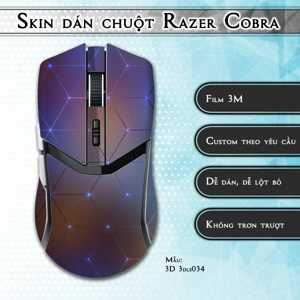 Skin dán chuột Razer Cobra Pro mẫu 3D 3dls034