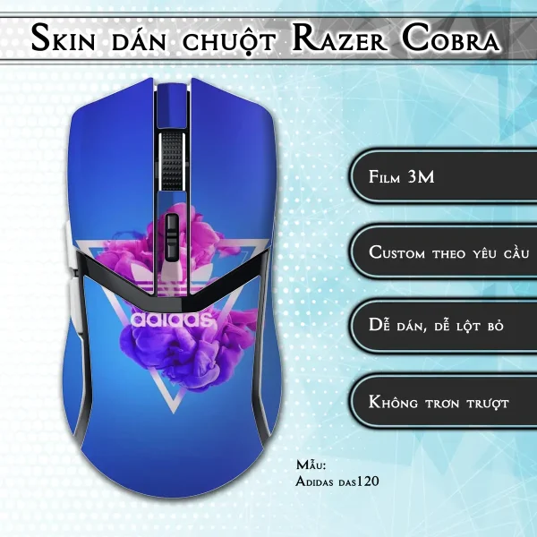 Skin dán chuột Razer Cobra Pro mẫu Adidas das120