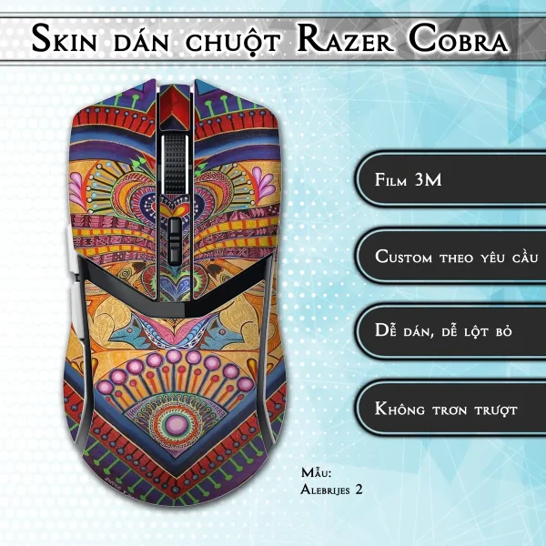 Skin dán chuột Razer Cobra Pro mẫu Alebrijes 2