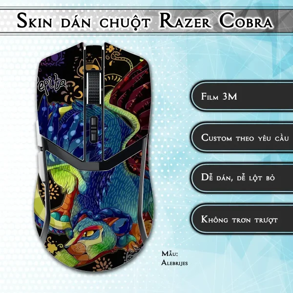 Skin dán chuột Razer Cobra Pro mẫu Alebrijes