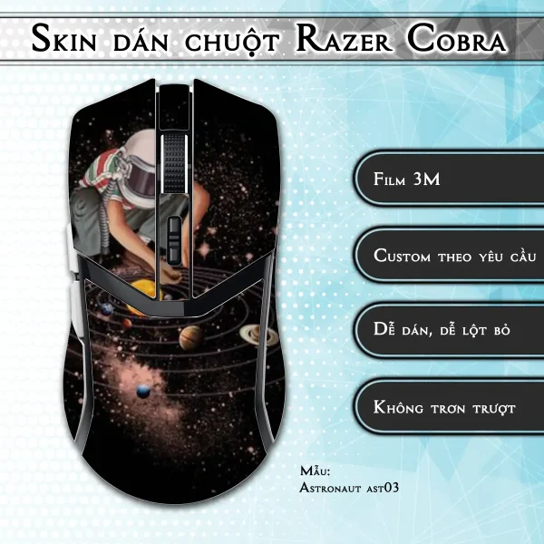 Skin dán chuột Razer Cobra Pro mẫu Astronaut ast03