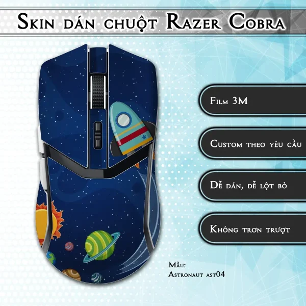Skin dán chuột Razer Cobra Pro mẫu Astronaut ast04