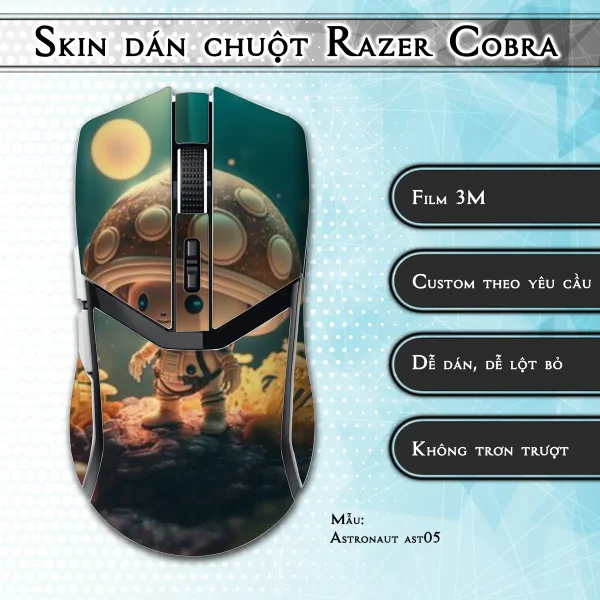 Skin dán chuột Razer Cobra Pro mẫu Astronaut ast05