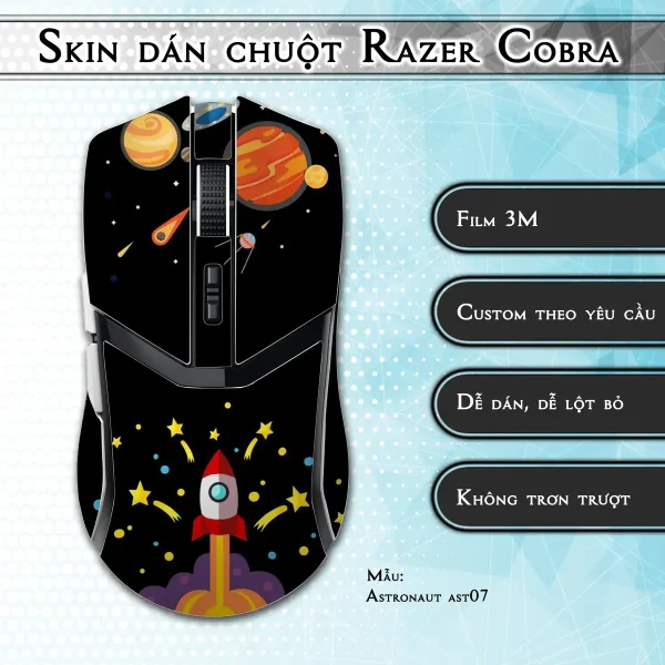 Skin dán chuột Razer Cobra Pro mẫu Astronaut ast07