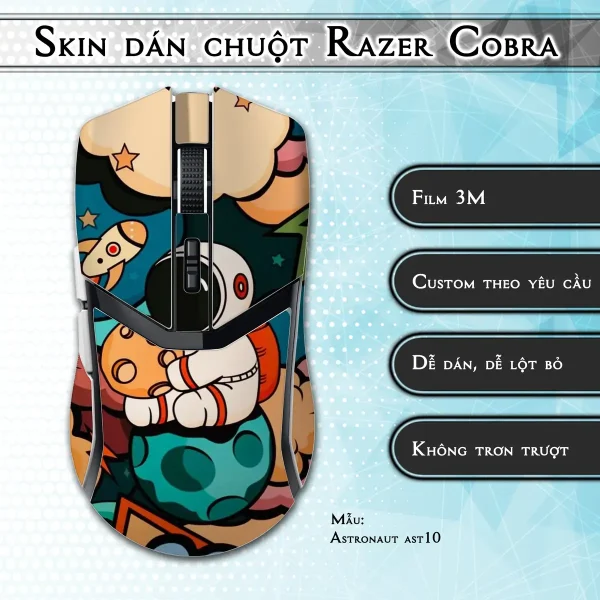 Skin dán chuột Razer Cobra Pro mẫu Astronaut ast10