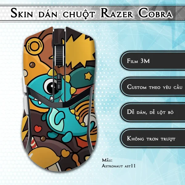 Skin dán chuột Razer Cobra Pro mẫu Astronaut ast11