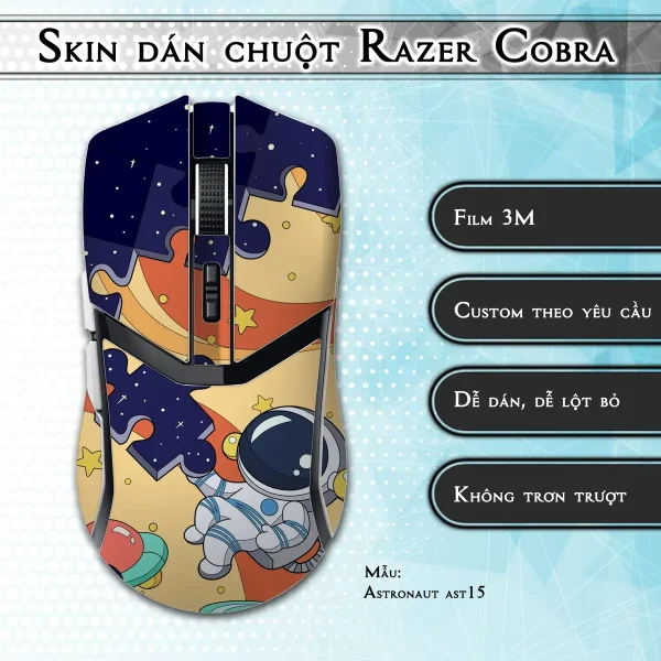 Skin dán chuột Razer Cobra Pro mẫu Astronaut ast15