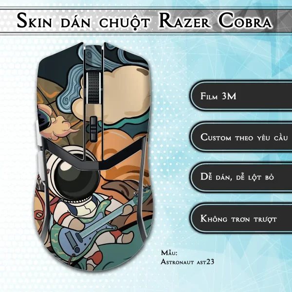 Skin dán chuột Razer Cobra Pro mẫu Astronaut ast23