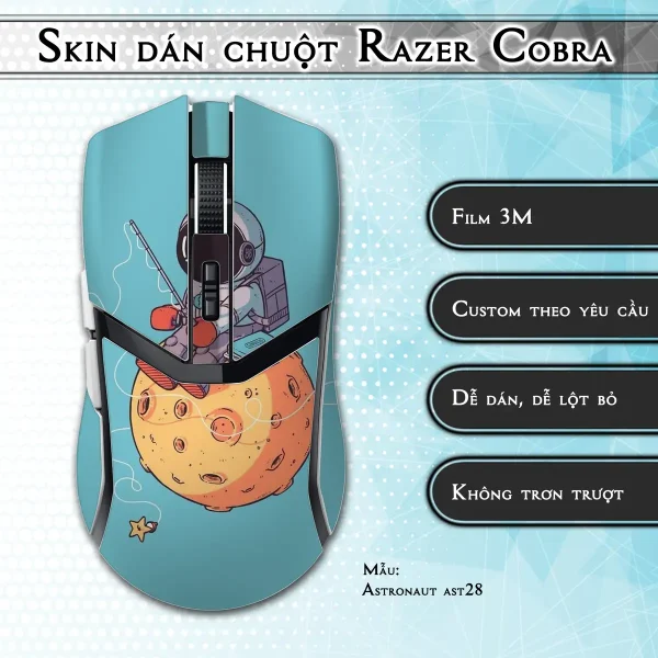 Skin dán chuột Razer Cobra Pro mẫu Astronaut ast28