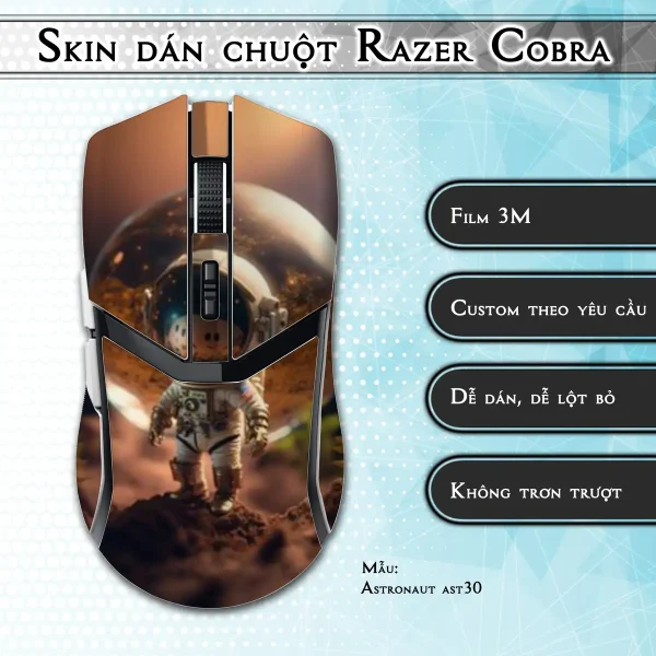 Skin dán chuột Razer Cobra Pro mẫu Astronaut ast30