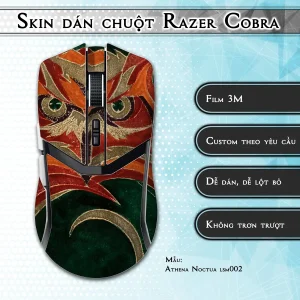 Skin dán chuột Razer Cobra Pro mẫu Athena Noctua lsm002