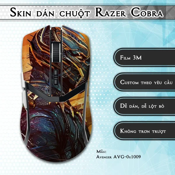 Skin dán chuột Razer Cobra Pro mẫu Avenger avg1009