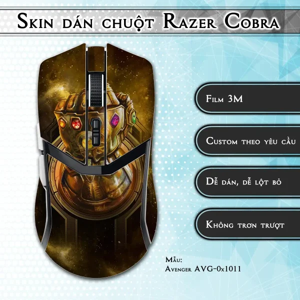 Skin dán chuột Razer Cobra Pro mẫu Avenger avg1011