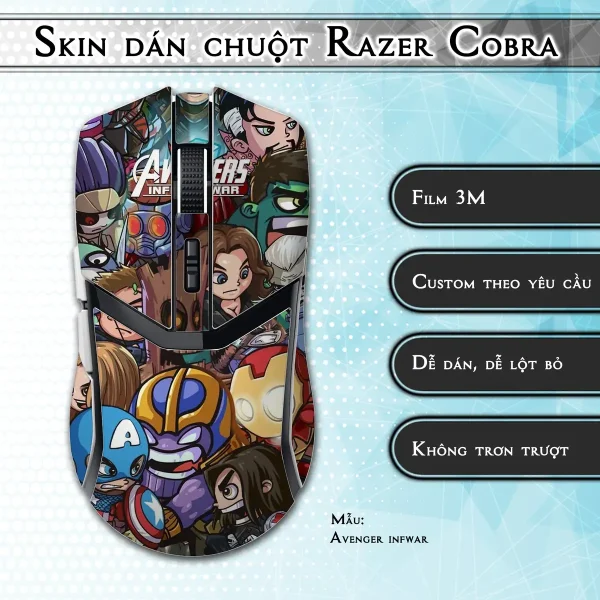 Skin dán chuột Razer Cobra Pro mẫu Avenger infwar