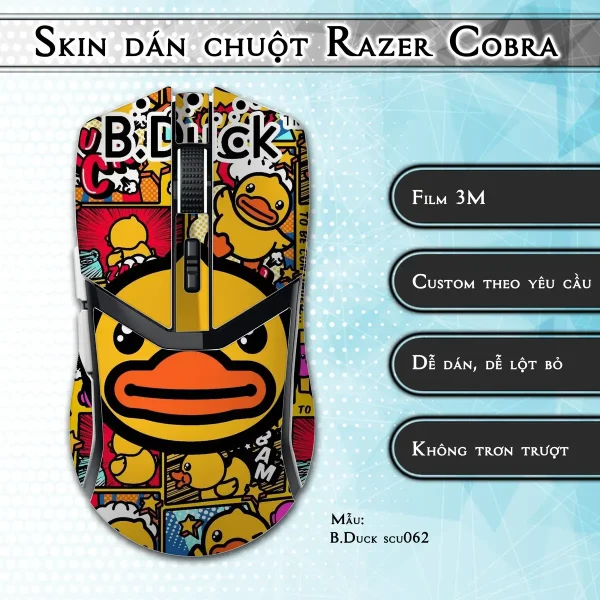Skin dán chuột Razer Cobra Pro mẫu B.Duck scu062