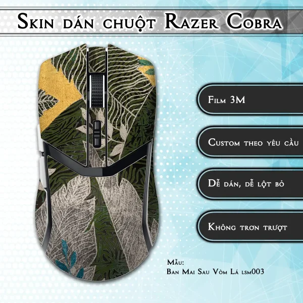 Skin dán chuột Razer Cobra Pro mẫu Ban Mai Sau Vòm Lá lsm003
