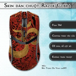 Skin dán chuột Razer Cobra Pro mẫu Biểu Tượng Om Vàng lsm005