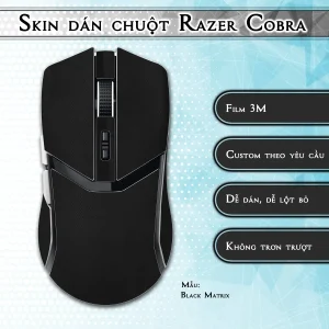 Skin dán chuột Razer Cobra Pro mẫu Black Matrix