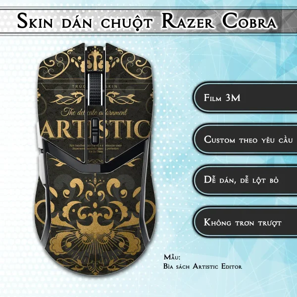 Skin dán chuột Razer Cobra Pro mẫu Bìa sách Artistic Editor