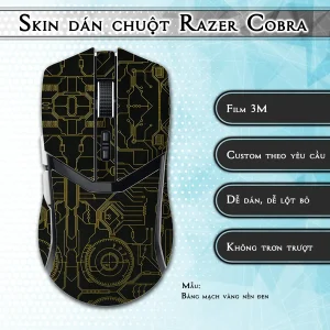 Skin dán chuột Razer Cobra Pro mẫu Bảng mạch vàng nền đen
