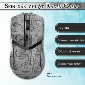Skin dán chuột Razer Cobra Pro mẫu Bảng mạch xám