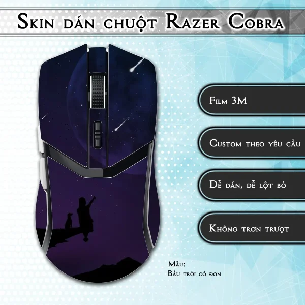 Skin dán chuột Razer Cobra Pro mẫu Bầu trời cô đơn