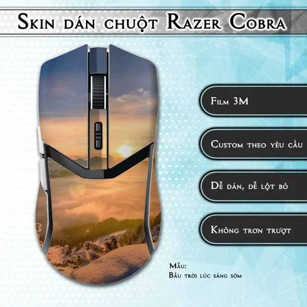 Skin dán chuột Razer Cobra Pro mẫu Bầu trời lúc sáng sớm