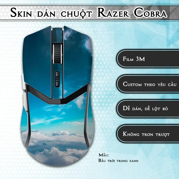 Skin dán chuột Razer Cobra Pro mẫu Bầu trời trong xanh