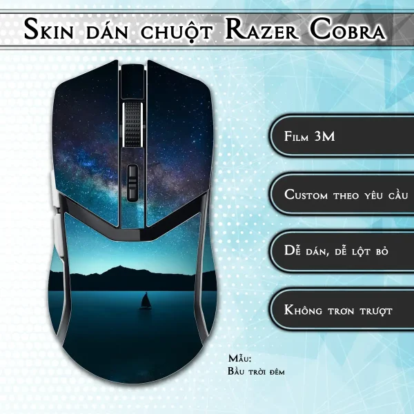 Skin dán chuột Razer Cobra Pro mẫu Bầu trời đêm