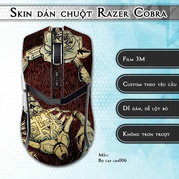 Skin dán chuột Razer Cobra Pro mẫu Bọ cạp lsm006