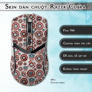 Skin dán chuột Razer Cobra Pro mẫu Captain shield