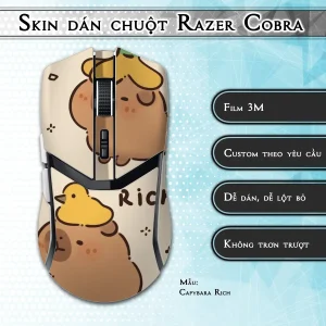 Skin dán chuột Razer Cobra Pro mẫu Capybara Rich