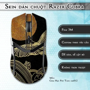 Skin dán chuột Razer Cobra Pro mẫu Chim Hạc Phù Tang lsm012