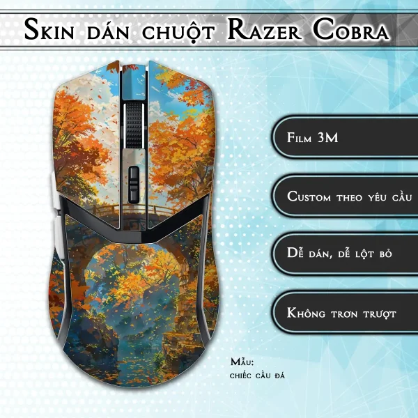 Skin dán chuột Razer Cobra Pro mẫu chiếc cầu đá