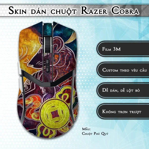 Skin dán chuột Razer Cobra Pro mẫu Chuột Phú Quý