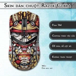 Skin dán chuột Razer Cobra Pro mẫu Chó bull art