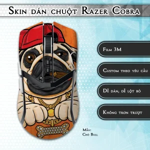 Skin dán chuột Razer Cobra Pro mẫu Chó Bull