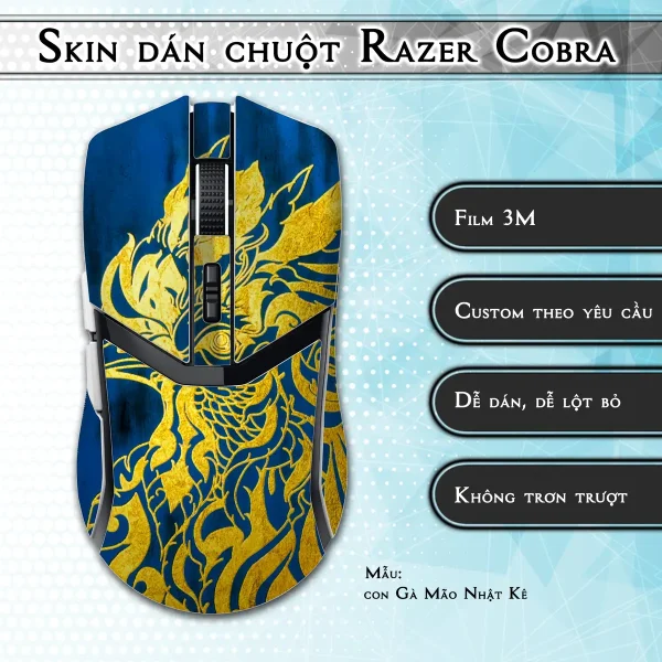 Skin dán chuột Razer Cobra Pro mẫu con Gà Mão Nhật Kê