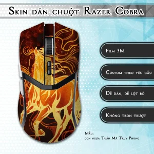Skin dán chuột Razer Cobra Pro mẫu con ngựa Tuấn Mã Truy Phong